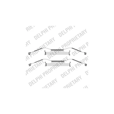 Imagen de DELPHI LX0439 Kit de accesorios, pastillas frenos ALFA ROMEO: 159 Berlina, Giulia Giulietta Hatchback, VOLKSWAGEN: Multivan 5 (7HM