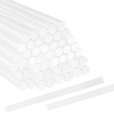 Imagen de Xpieoyrm 50 Barras de Silicona Caliente 11mm x 200mm, Barra Pegamento Termofusible para Pistola Termofusibl, Palos Transparentes Cera Blanca, Manualidades, Decoración y Artesanía DIY
