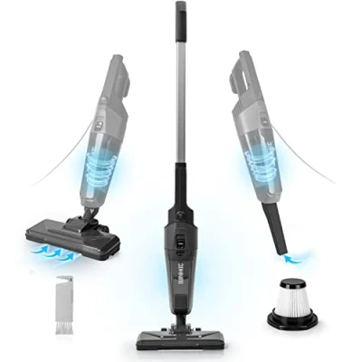 Imagen de Duronic VC9 600W Aspirador de Mano y Escoba Sin Bolsa Ligero 2 Filtros HEPA Incluidos con Cable Portátil para Casa Coche Mascotas