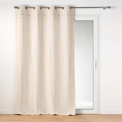 Imagen de Douceur d&#039;Intérieur Doreline Cortina, con Ojales, 140 x 240 cm, algodón Jacquard, Parte Superior de Hilos Metalizados