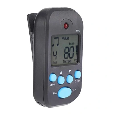 Imagen de RiToEasysports Metrónomo Digital, Mini LCD Digital M50 electrónico Beat Tempo Guitarra Accesorio Musical portátil Universal