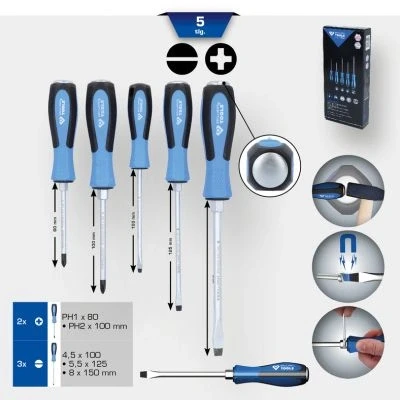 Imagen de Juego de atornilladores impacto KS TOOLS BT031020