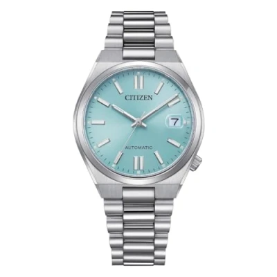 Imagen de Citizen Tsuyosa automatic men&#039;s watch blue background NJ0200 50L steel case and bracelet