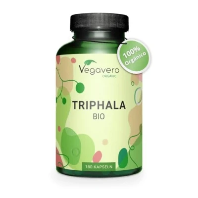 Imagen de Triphala BIO Vegavero® 1300 mg 100% Orgánico Amalaki, Haritaki y Bibhitaki (Ayurveda) Sin Aditivos &amp; Vegano 180 Cápsulas