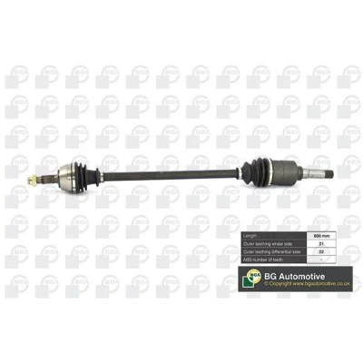 Imagen de BGA DS1432R Árbol de transmisión Eje delantero, derecha 800 CITROËN: Saxo Hatchback, AX, PEUGEOT: 106 II I Hatchback