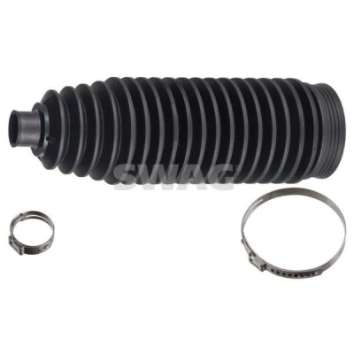 Imagen de SWAG 30 93 1278 Juego de fuelle, dirección Termoplástico Eje delantero, izquierda, derecha con abrazaderas VOLKSWAGEN: Golf 5, Touran I