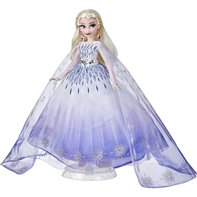 Imagen de Hasbro Disney Prinzessin DPR Frozen Princess Style Series Holiday Elsa, Accesorios de muñeca Moda, Juguete coleccionista para niños 6 años en adelante, Multicolor (F11145L1)