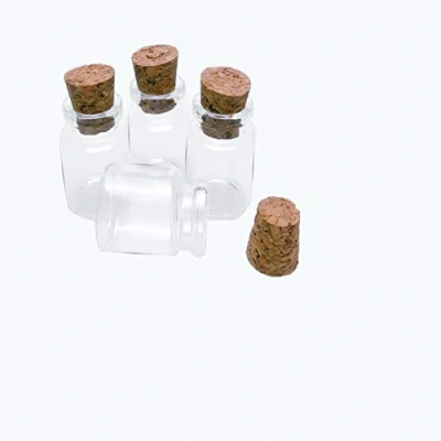 Imagen de Jarvials 50pcs 15ml Mini Botellas de Vidrio Transparentes con Frascos Corcho Vacíos Almacenamiento Lindas, Botella Decorativa DIY (50,15ml)