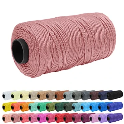 Imagen de Uiopa Hilo Macrame 1,5mm x 200m Cuerda Polipropileno de Ganchillo para DIY y Tejido, Bolso Mano, Sombrero, Proyecto Macramé, Manualidades, Decoración Hogareña