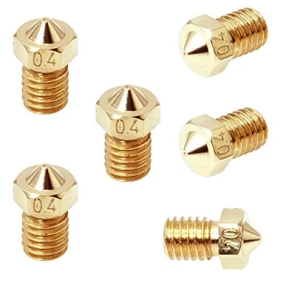 Imagen de 3d FREUNDE 6 * 0.4 mm Set J de Head E3D V5/V6 Bowden Reprap extruder Hotend Boquilla latón para 1.75 Filamento impresora printer Nozzle M6