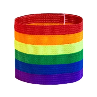 Imagen de Sportacular Gear Brazalete de arco iris con cierre velcro personalizable Rainbow pulsera capitán