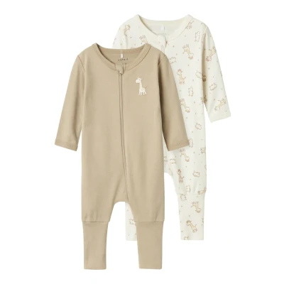 Imagen de Name it 2P ZIP FF Jet Giraffe NOOS Pijama para niños, Talla: 2 4m, stream