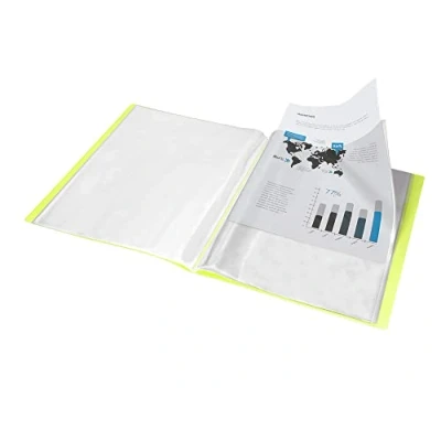 Imagen de Carpeta liderpapel escaparate 30 fundas polipropileno din a4 amarillo fluor opaco