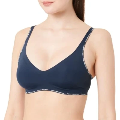 Imagen de Tommy Hilfiger Sujetador triangular Mujer sin aros, Azul (Dark Night Navy), S
