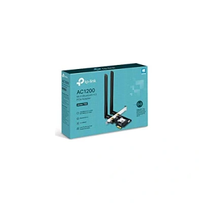 Imagen de TP Link Archer T5E Tarjeta de Red WiFi Gigabit AC1200 + Bluetooth 4.2, Chipset Inter AC7265 con 2 Antenas Desmontables Alta Ganancia 5dbi, Compatible Windows 11/10/8.1/8/7