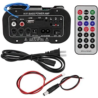 Imagen de ANCLLO Amplificador de Alta fidelidad con Bluetooth Negro, Digital Coche 5 Pulgadas, Audio estéreo Potencia y Graves