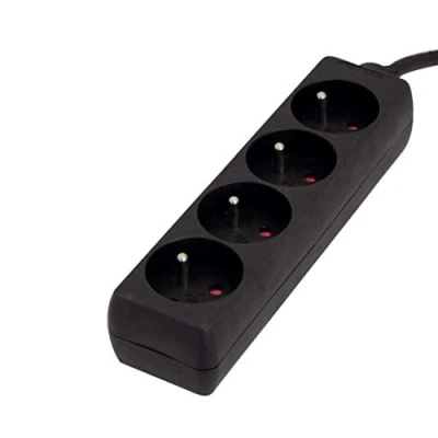 Imagen de Universal Tcd cuádruple. tierra + cable negro rectangular 1,5 m 44022