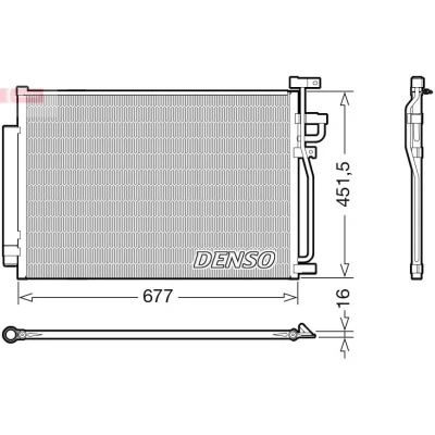 Imagen de DENSO DCN20040 Condensador con secador R 134 a CHEVROLET: Captiva