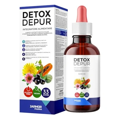 Imagen de Detox Depur Gotas 100 ml Depurativo Higado y Colon, Extracto De Alcachofa, Diente Leon, Cardo Mariano Drenante Retencion Liquidos Diuretico J.Armor Pharma