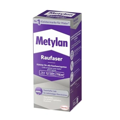 Imagen de Metylan Pegamento resistente para papel pintado con alta adherencia inicial, duradero y corregible metilcelulosa de metilcelulosa, 1 x 720 g