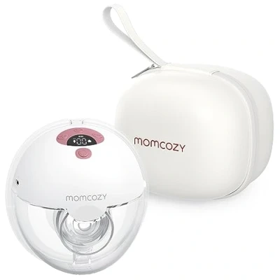 Imagen de Momcozy M5 extractor de leche manos libres, portátil boca bebé, brida doble sellado con 3 modos y 9 niveles, eléctrico portátil, 24 mm (1, rojo)