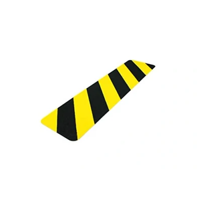 Imagen de Tarifold Es 197614 Tira de Señalización Seguridad Adhesiva Suelo, Uso Interior/Exterior en Suelos Rugosos y Escaleras, Antideslizante 610 x 150mm Amarillo/Negro, 1 u.