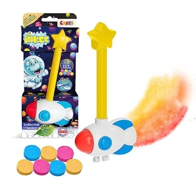 Imagen de INKEE Wand Varita Mágica para La Bañera En Forma De Cohete, Incluye 7 Bath Drops, Bombas Baño Colocar Y Hacer Efectos Color