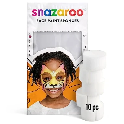 Imagen de Snazaroo Esponjas Semicirculares de Alta Densidad para Pintura Facial, Aguacolor y Maquillaje Set 10 Fáciles Usar Limpiar
