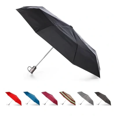 Imagen de Totes Titan Paraguas ecológico grande con cierre automático, resistente al viento y agua, color negro, talla única