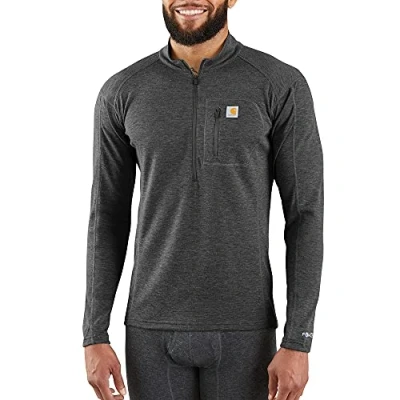 Imagen de Carhartt Base Force Lana de poliéster Pesada con Cremallera Capa Superior, Negro/Erika, L Largo para Hombre
