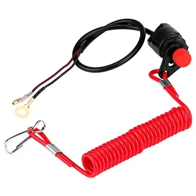 Imagen de Yctze para Interruptor Hombre al Agua pulsante spegnimento fuoribordo de Parada del Motor, cortacésped Motocicleta Fuera borda