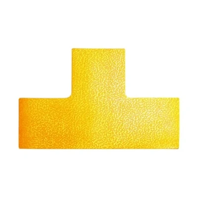 Imagen de Durable 170004 Marcador de paso en forma T, autoadhesivo y resistente a la abrasión, amarillo señal RAL 1003