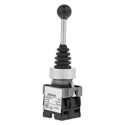 Imagen de Palanca de mando Interruptor momentáneo 2NO 2 Posiciones Muelle trasero Monolever XD2PA22CR Diámetro del agujero montaje 22 mm