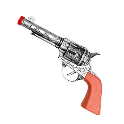 Imagen de Boland 54338 Pistola Deputy Sheriff, tamaño 20 cm, Plata marrón, Adornos, niño, Juguete, Arma, maniquí, Disfraz, Carnaval, Fiesta temática
