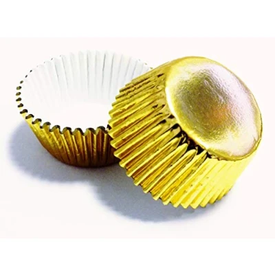 Imagen de PME BC717 Moldes Dorados para Hornear Cupcakes, tamaño Mini, Paquete de 45, Papel, 1.77 Inches