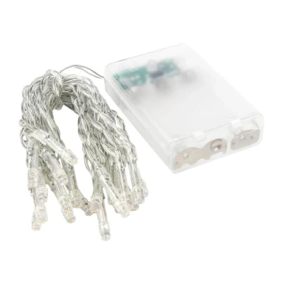Imagen de Ideen mit Herz Guirnalda de 20 luces LED blanco cálido 5 mm diámetro la lámpara 15 cm distancia incluye función temporizador (6 horas encendidas 18 apagado) funciona con