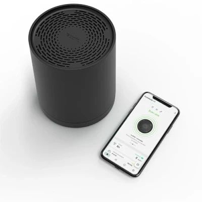 Imagen de Radoff Sense *Black Limited Edition Medidor Calidad Aire y Radon Compatible con Alexa Accesorios para Casa Inteligente Co2, COV, PM, Humedad, Presión Atmosférica Temperatura