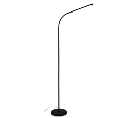 Imagen de BRILONER Lampara de pie como decoración salón y lámpara lectura, 126.5x21cm, Giratoria, Táctil, Iluminación indirecta, pie, led, Luz escritorio, Negro