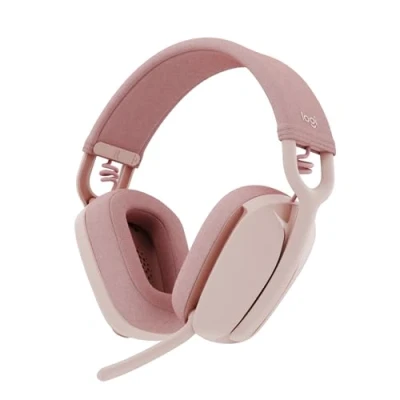 Imagen de Auriculares inalámbricos Logitech Zone Vibe 100, Bluetooth, Cancelación de ruido, 18hs autonomía, PC/Mac, Rosa