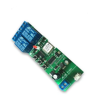 Imagen de MHCOZY Módulo de interruptor relé inalámbrico WiFi inteligente 2 canal USB 5V DC 7 32V, eWelink app Control remoto, funciona con Alexa Google Home