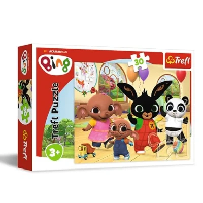 Imagen de Trefl, Bing lo pasamos en Grande 30 Piezas. Puzle de Colores con los Personajes la Serie Infantil, Entretenimiento Creativo. Juego niños a Partir 3 años, Multicolor (18304)