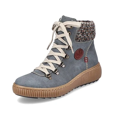 Imagen de Rieker Botas para la nieve, Mujer, Talla: 38, Jeans/terra/wine Zapatos
