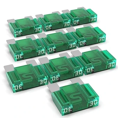 Imagen de fusible de hoja Maxi 20 80A, enchufable para automóvil, elección: 30A amperios, verde, 10 piezas