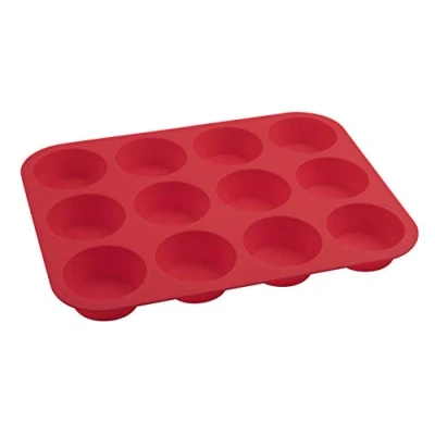 Imagen de Dr. Oetker Moldes para magdalenas (12 unidades, 34 x 26 3 cm, FLEXXIBLE LOVE, Siliconfrom for Muffins, Backform aus hochwertigem Platinsilikon, Form mit Antihaft Eigenschaften (Farbe: Rot), Menge: 1