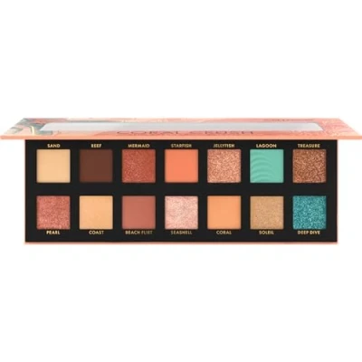 Imagen de Catrice Paleta de sombras ojos Coral Crush Slim Eyeshadow Palette, n.º 030, multicolor, 14 colores, larga duración, vegana, sin micropartículas plástico, nanopartículas, perfume, 1
