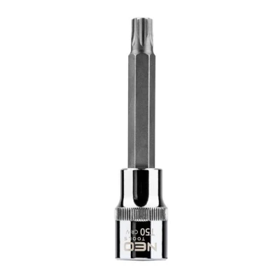 Imagen de NEO TOOLS 08 766 Piezas insertables de llave cubo 1/2 T50 Acero cromo vanadio, para herramientas Torx interior