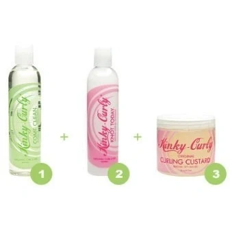 Imagen de Kinky Curly Combo! (Come Clean 8oz &amp; Knot Today Curling Custard 8oz) by
