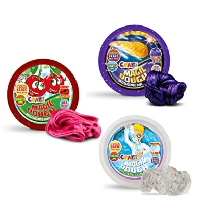Imagen de Craze Magic Dough 3er Bundle Intelligent Putty Craft Set Masilla para niños 3 x 15g Tin Modeling from 2 Years 16855 (Surtido)