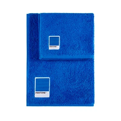 Imagen de Sweet Home Pantone™ Juego de Toallas 1+1 Compuesto por invitado 40 x 50 cm + Cara 100 cm, Certificado Oeko Tex, Color Azul