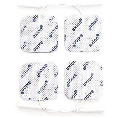 Imagen de Set de 4 electrodos cuadrados axion Parches adhesivos x cm para su electroestimulador tens y ems Almohadillas autoadhesivas